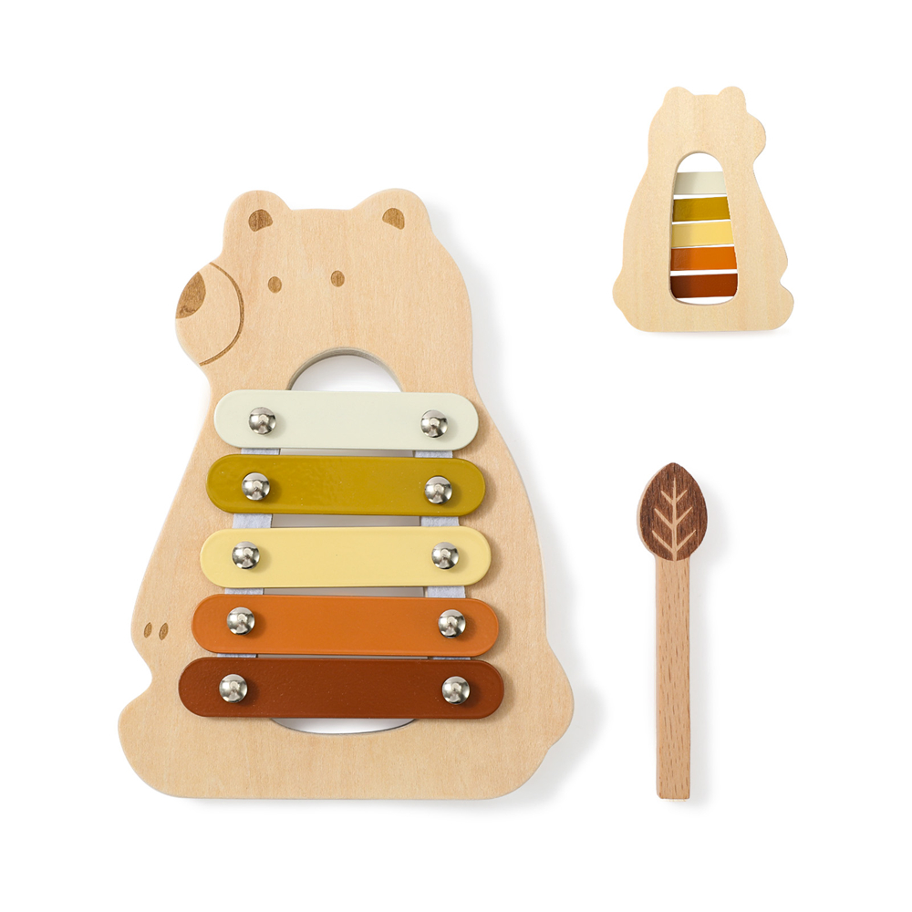 木製クマ木琴おもちゃ 5 色スケールバーとマレット楽器早期教 - Musical Instrument Harmonium のレビューと価格