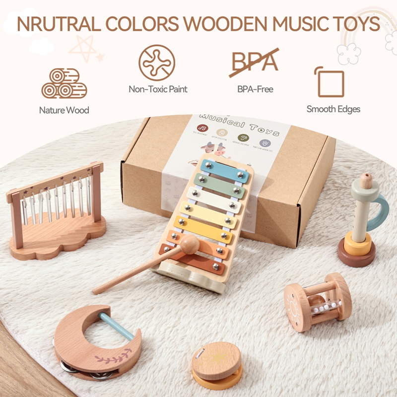 1 セット楽器ギフトボックス付きベビーミュージックスターター - Musical Instrument Harmonium のレビューと価格