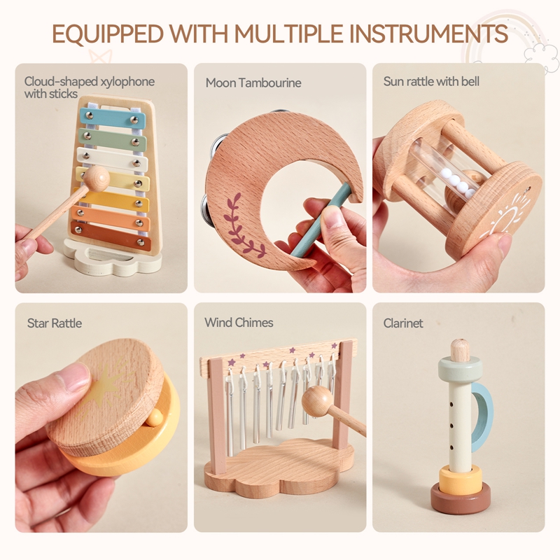 1 セット楽器ギフトボックス付きベビーミュージックスターター - Musical Instrument Harmonium のレビューと価格