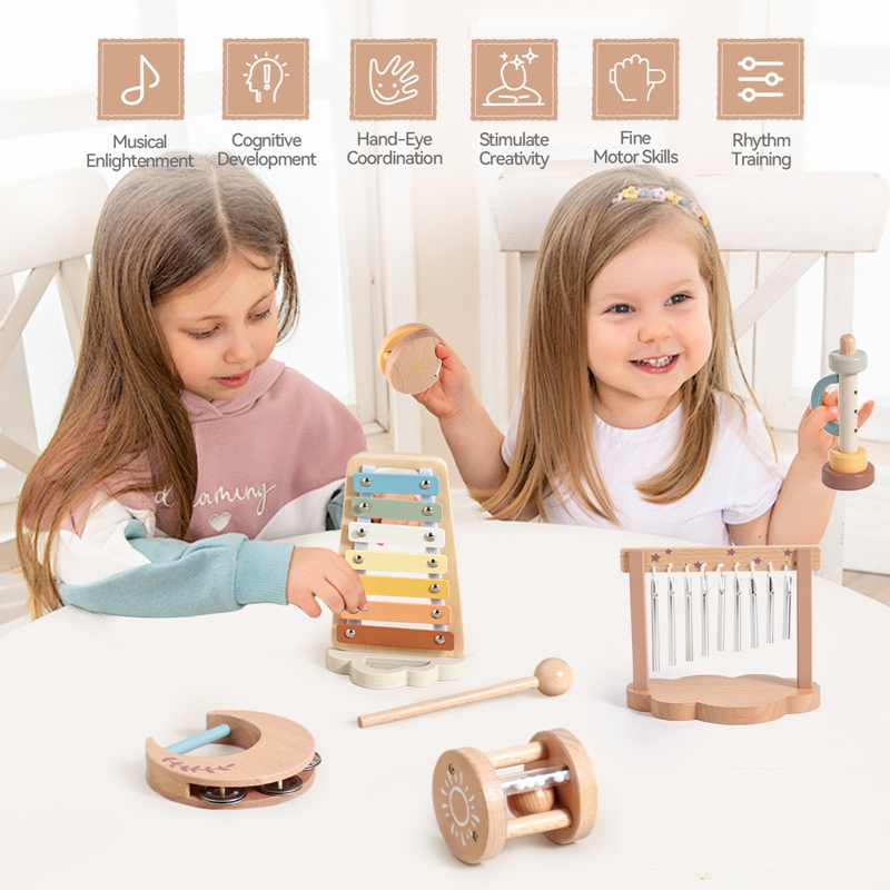 1 セット楽器ギフトボックス付きベビーミュージックスターター - Musical Instrument Harmonium のレビューと価格