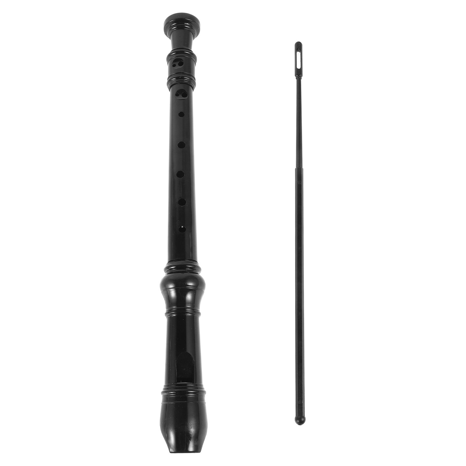 初心者向け、教室での使用に適した、8穴の黒色透明ABSプラス - Soprano Recorder Plastic のレビューと価格